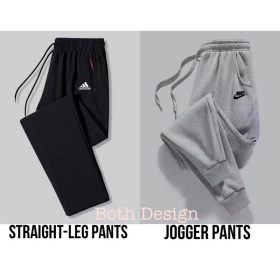 Tracksuit Men / Sport Running Long Pants Men - Zip Nike (Black) - Image 7