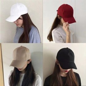 Plain Cap Baseball Casual - White - Image 5