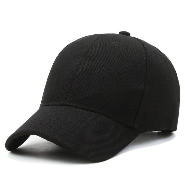Plain Cap Baseball Casual - Black