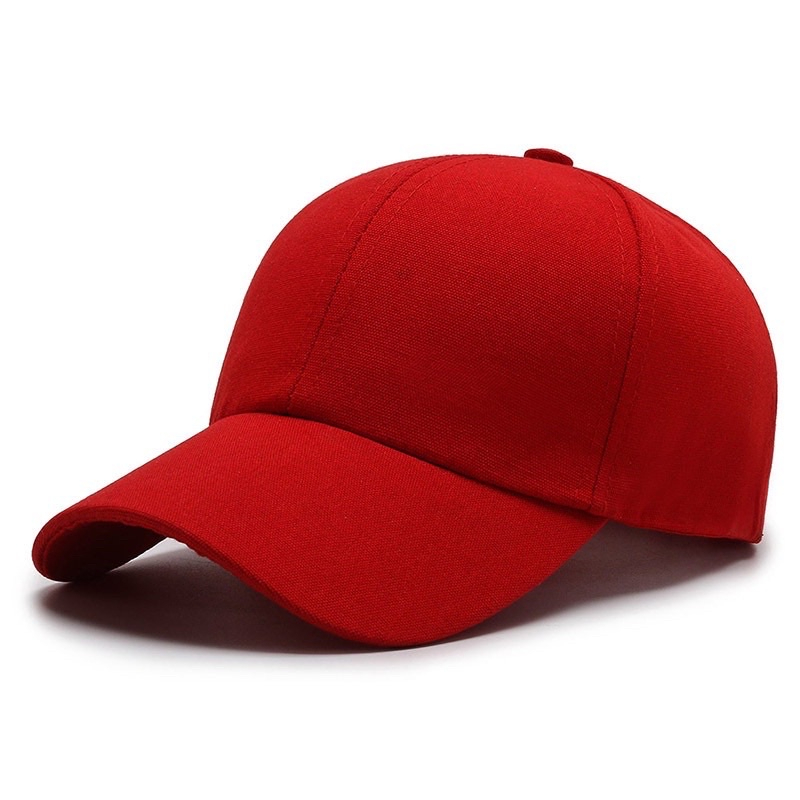 Plain Cap Baseball Casual - Red - Image 1