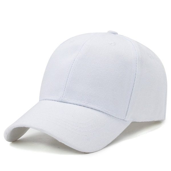 Plain Cap Baseball Casual - White