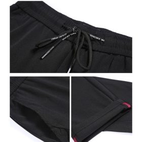 Tracksuit Men / Sport Running Long Pants Men - Zip Nike (Black) - Image 4