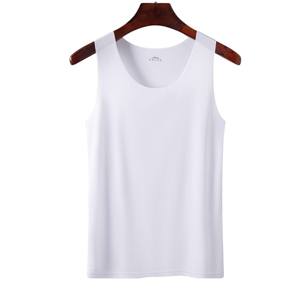 Women Singlet Camisole Inner Tank Shirt Casual Plain Top Plus Size Undershirt - White - Image 1