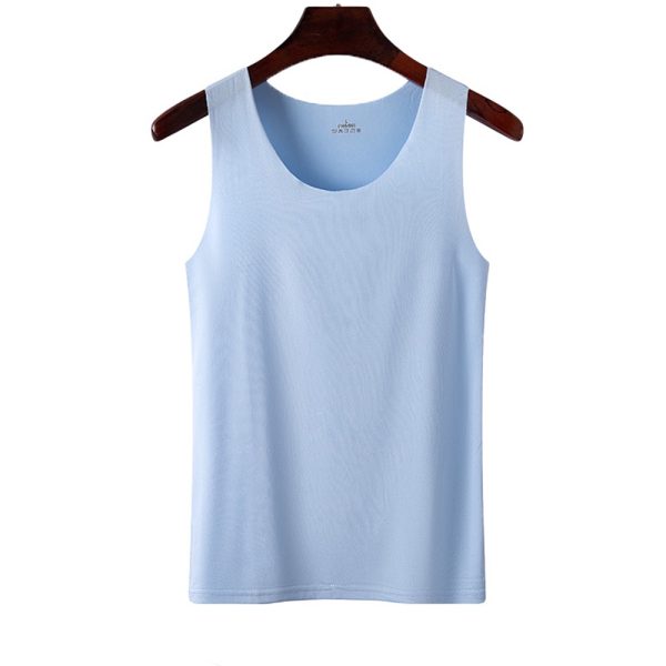 Women Singlet Camisole Inner Tank Shirt Casual Plain Top Plus Size Undershirt - Blue