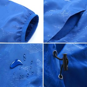 Unisex Jogging Hiking Sport Jacket Windbreaker - Grey - Image 8