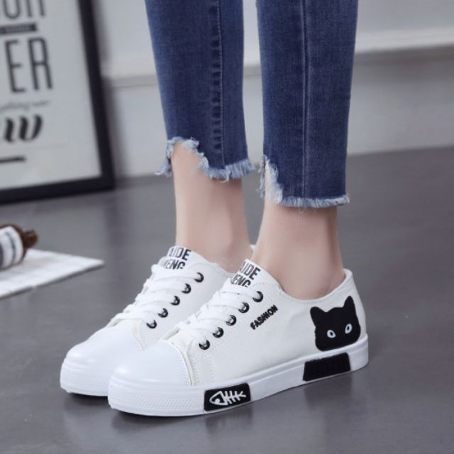 FISH Casual Shoes Sneakers (B-6) - White - Image 1