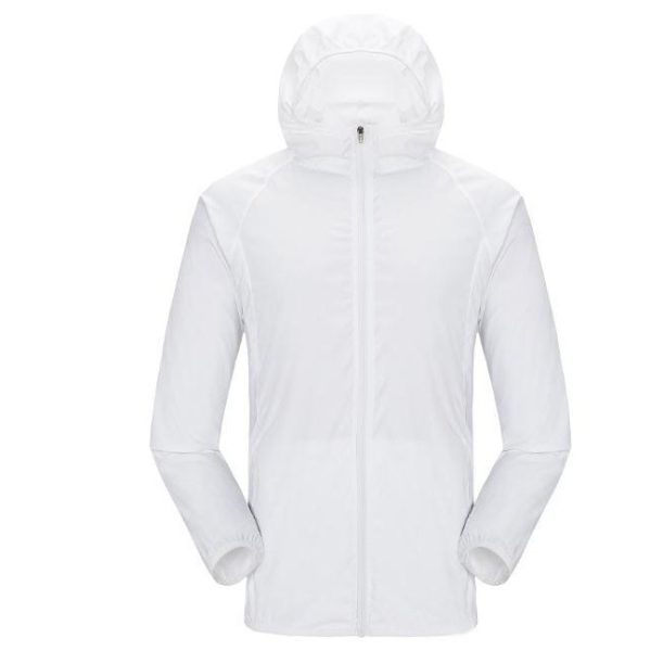 Unisex Jogging Hiking Sport Jacket Windbreaker - White