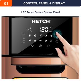 HETCH Pro12 Digital Air Fryer Oven Premium Copper Large 12L [1800W/10 Program/8 Accessories/Easy Cleaning Chamber] - Image 3
