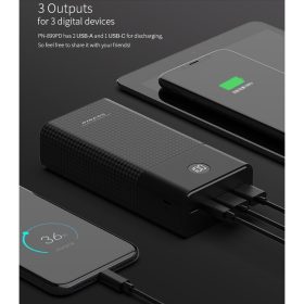 PINENG PN899PD 30000MAH Powerbank with QC 3.0 / PD 3.0 Fast Charge Powerbank - White - Image 3