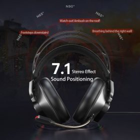 REMAX Gaming Headphone Wired Headphone With Mic RM-810 RGB Headphone Gaming Wired Headphones USB Gaming Headset With Mic - Image 5