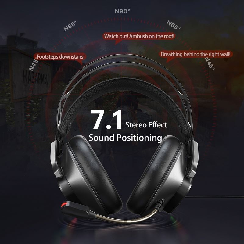 REMAX Gaming Headphone Wired Headphone With Mic RM-810 RGB Headphone Gaming Wired Headphones USB Gaming Headset With Mic - Image 5