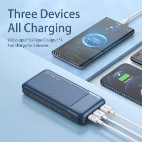 REMAX Powerbank 20000mAh Powerbank Remax RPP-192 PD Powerbank Fast Charging Type C Powerbank Type C Output Fast Charging - Blue - Image 7