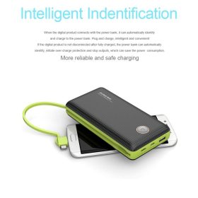 PINENG PN959 20000MAH Powerbank Micro / Type C / I-Cable built-in cable powerbank PN-959 - Black Red - Image 7