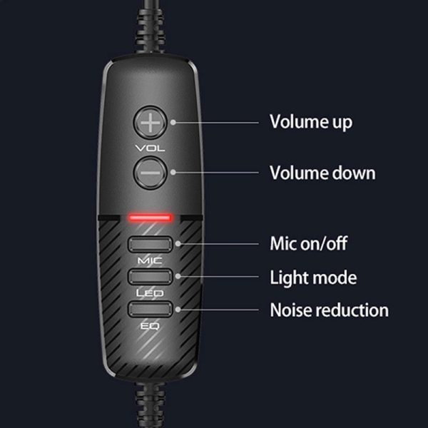 REMAX Gaming Headphone Wired Headphone With Mic RM-810 RGB Headphone Gaming Wired Headphones USB Gaming Headset With Mic