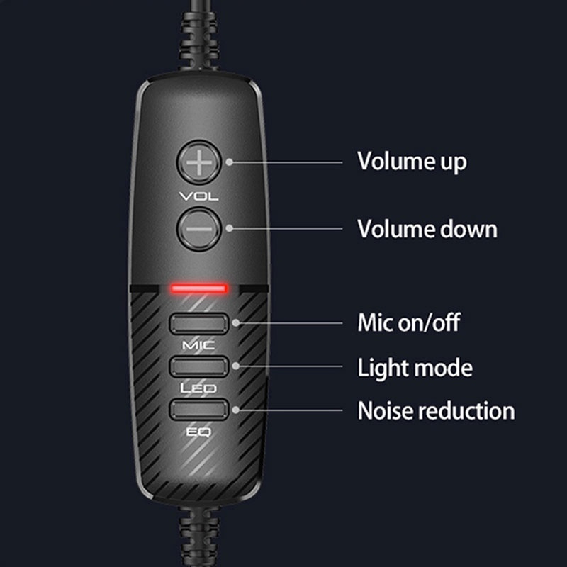 REMAX Gaming Headphone Wired Headphone With Mic RM-810 RGB Headphone Gaming Wired Headphones USB Gaming Headset With Mic - Image 8