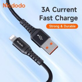 MCDODO CA-2261 Type i-Cable 3A Fast Charge 1 Meter Nylon Braided - Black - Image 4