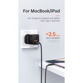 MCDODO CH130 Hydrogen Series 20W PD + QC3.0 Fast Charging Wall Charger Adapter (UK Plug) CH-1302 - Black - Image 4