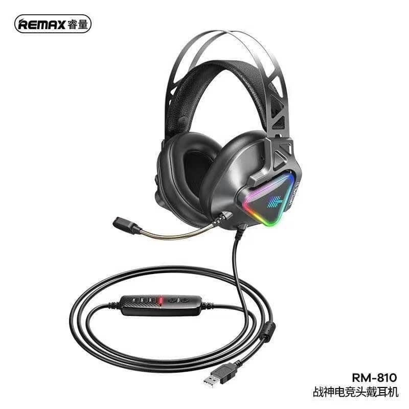 REMAX Gaming Headphone Wired Headphone With Mic RM-810 RGB Headphone Gaming Wired Headphones USB Gaming Headset With Mic - Image 2