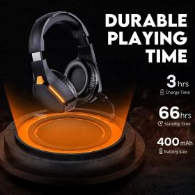 REMAX Headphone Wireless Gaming Headset With Mic RB-680HB Headset Wireless Gaming Headphone With Mic Over Ear Headphones - White - Image 9