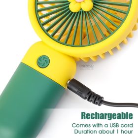 Mini Cooling Hand Held Fan For Student High Speed Strong Wind Small Portable Electric Rechargeable YM-88146A - Red - Image 6