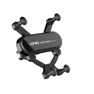 LDNIO MG03 Gravity Sensor Mechanical Air Vent Universal Car Mount 360 Degree Rotation Phone Holder - Black