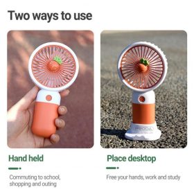 Mini Cooling Hand Held Fan For Student High Speed Strong Wind Small Portable Electric Rechargeable YM-88146A - Red - Image 10