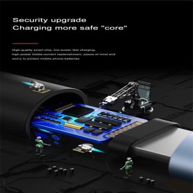 120W Fast Charging Cable 3 in 1 Charging Data Cable USB to Type C Charging Cable Charger Wire Cord For Samsung - Black - Image 10