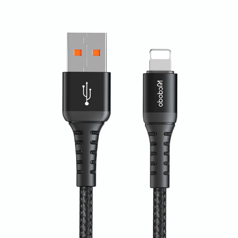 MCDODO CA-2261 Type i-Cable 3A Fast Charge 1 Meter Nylon Braided - Black - Image 1