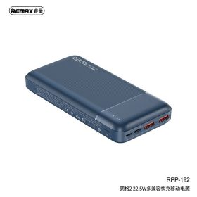 REMAX Powerbank 20000mAh Powerbank Remax RPP-192 PD Powerbank Fast Charging Type C Powerbank Type C Output Fast Charging - Blue - Image 1