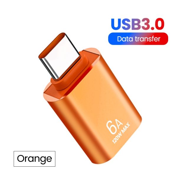 USB 3.0 To Type C Adapter OTG To Type C USB Fast Data Transfer Adapters - Orange