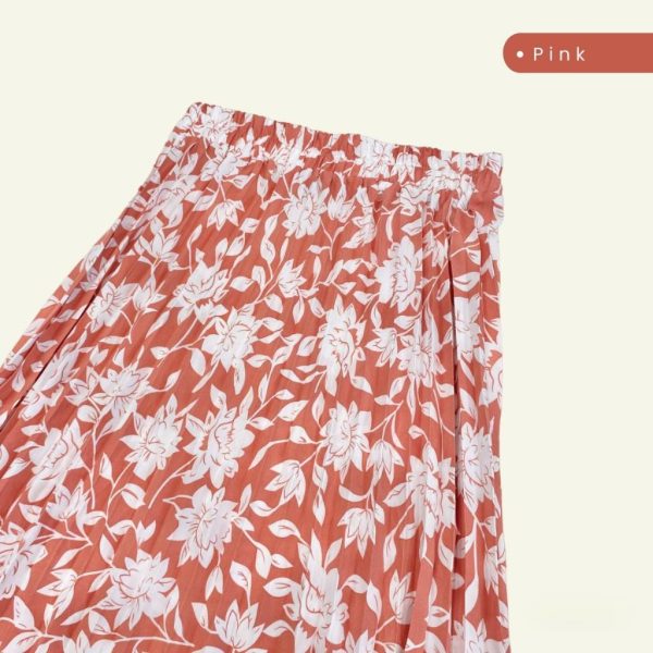 ZUCCA Yanie Floral Pleated Skirt (ZW167 382) - Pattern G Pink