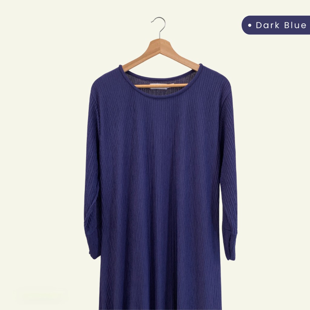 ZUCCA Miley Korea Casual Long Maxi Dress (E003 22200) - Dark Blue - Image 1