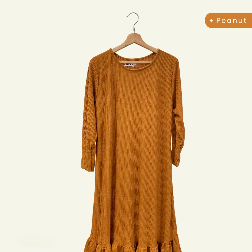 ZUCCA Miley Korea Casual Long Maxi Dress (E003 22200) - Peanut - Image 1