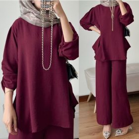Baju Kurung New Loss Cutting - Maroon - Image 1