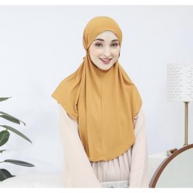 By ADINDA Bergo sport tali hijab mini instant bahra jersey maryam - Mustard