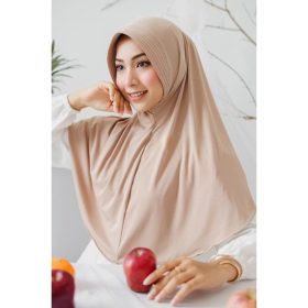 By ADINDA Bergo Antem Bergo Jersey Cover Chest/Instant Hijab Pet - Silver Gray - Image 3