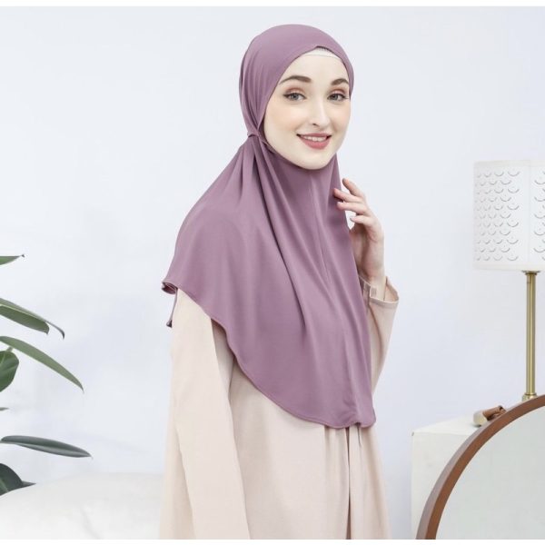 By ADINDA Bergo sport tali hijab mini instant bahra jersey maryam - Dusty Purple