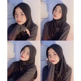 By ADINDA Bergo Antem Bergo Jersey Cover Chest/Instant Hijab Pet - Silver Gray - Image 7