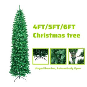 Green Pointed Christmas Tree Slender Slim Pen Tree Christmas decor Xmas tree 5 feet - Image 2