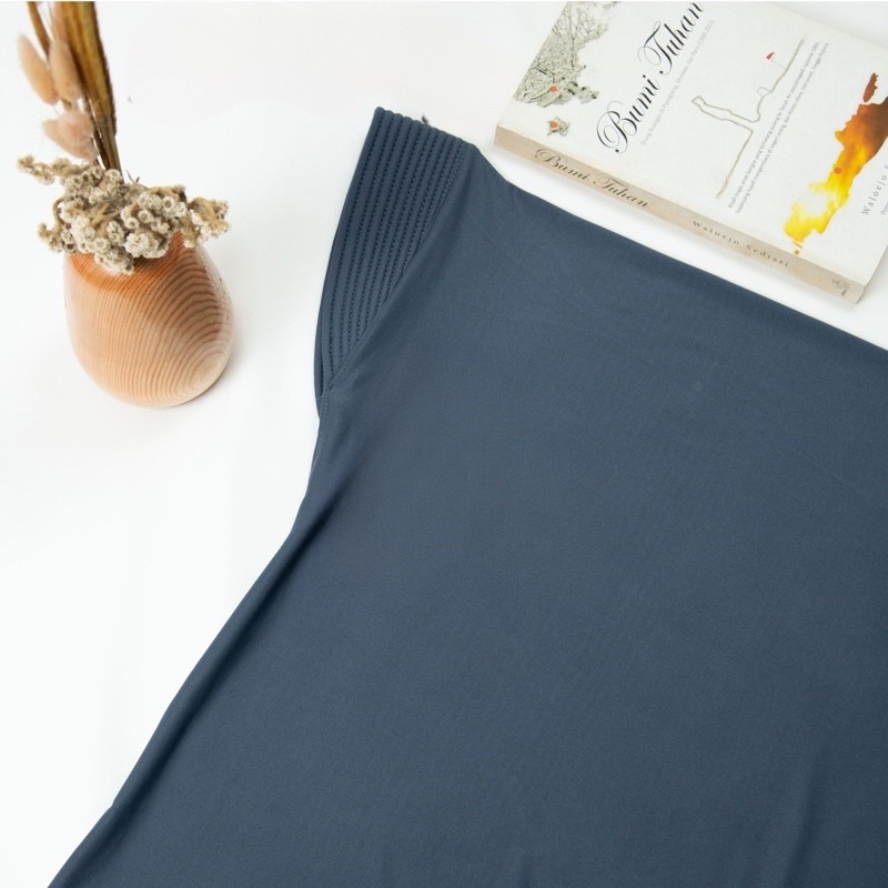 By ADINDA Bergo Sport Jilbab Voly Instant Hijab Sporty Hijab Premium Jersey Material Suitable For School Sports Volleyball - Dark Gray - Image 1