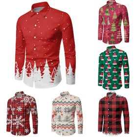 Men Button Down Shirt Christmas Casual Long Sleeve Party T Dress Up Top Blouse - ZC-24162 - Image 2