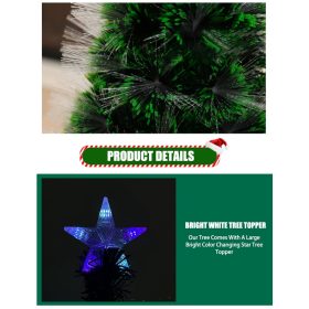 Christmas Tree 150cm (5ft) Artificial Green PVC Fiber Optic Xmas tree with Colorful Light Complete Set - Image 6