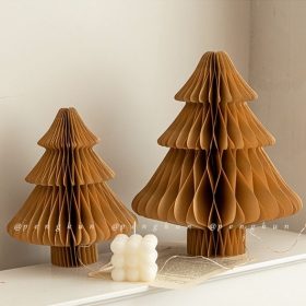 Origami Christmas Tree Ornaments Mini Christmas Tree 2023 New Style Christmas Home Decoration Scene Decoration Props Gift - Red - Image 10