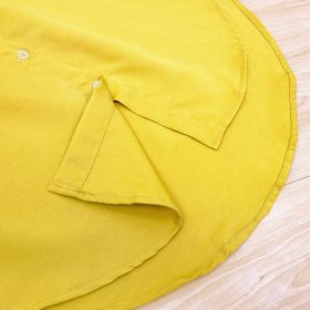 Women Shirt Blouse Solid Color Single Pocket Long Sleeve Loose - Rose Red - Image 7