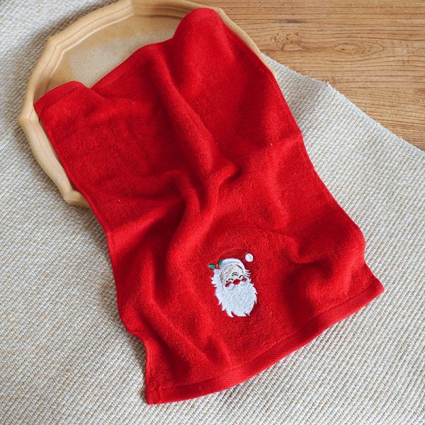 Pure Cotton Christmas Towel Santa Creative Gift Set Children's Face - Red Single Pack