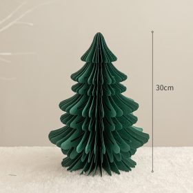 Origami Christmas Tree Ornaments Mini Christmas Tree 2023 New Style Christmas Home Decoration Scene Decoration Props Gift - Green - Image 11