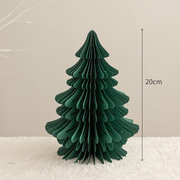 Origami Christmas Tree Ornaments Mini Christmas Tree 2023 New Style Christmas Home Decoration Scene Decoration Props Gift - Green