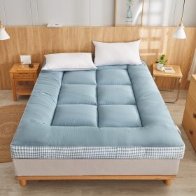 Mattress Topper Queen/King/Single Mattress Foldable Mattress Soft - Blue - Image 1