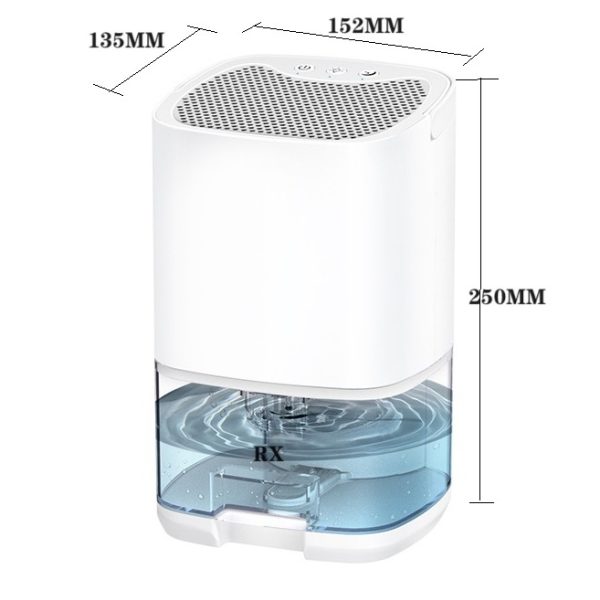 Dehumidifier Dryer 1L/3L large-capacity intelligent dehumidifier Household bedroom ultra-quiet small dehumidifier small-scale moisture - White Square