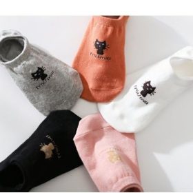 Cartoon Women's socks Korean Style Cute Socks (Non-slip) - Pink - Image 5